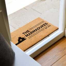 Custom Us State Doormat - Virginia Mat Usa Map Custom Family Name Door New Home Gifts Personalized Gift - thumbnail 2