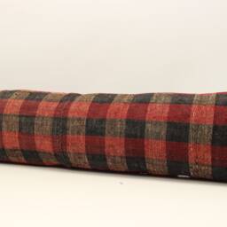 Handmade King Size Kilim Lumbar Pillow Cover 12x48 - thumbnail 3