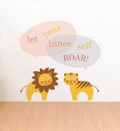 Zoo Animal Lion Tiger Wall Sticker Decal - Nursery Stickers, Decals, Home Decor, Baby Room, Art, Girl, Boy
