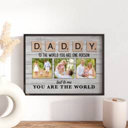Frame For Daddy, Personalised Daddy Picture Print, Dad Photo Gift Husband, Father Birthday Gift, Christmas - thumbnail 2