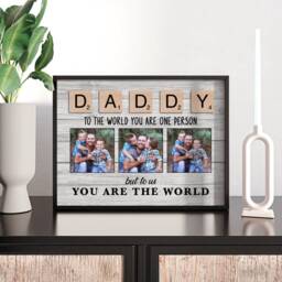 Frame For Daddy, Personalised Daddy Picture Print, Dad Photo Gift Husband, Father Birthday Gift, Christmas - thumbnail 3
