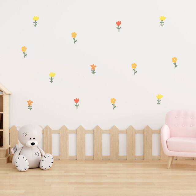 Boho Flower Wall Decals Girls Nursery & Playroom Decor - image 1