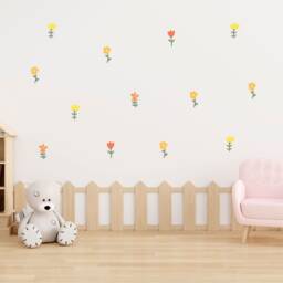 Boho Flower Wall Decals Girls Nursery & Playroom Decor - thumbnail 1