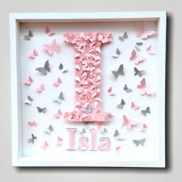 Butterflies Letters, Personalised Name Alphabet Nursery Letter Wall Art - thumbnail 2