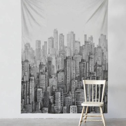 City Drwaing - Wall Tapestry Tapestry Hangings Wanderlust Bohemian Home Decor Dorm T#26 - thumbnail 2