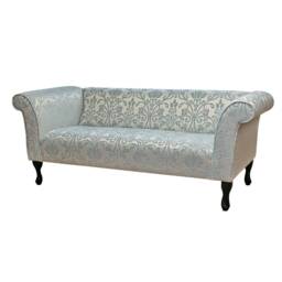 Handmade Blue Medallion Compact 3 Seater Chaise Sofa British Made - thumbnail 1