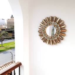 "Peruvian Mirrors - ""Ivory Lima 45cm" - thumbnail 2