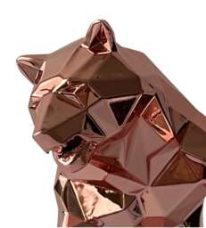 Richard Orlinski Bear Spirit Sculpture Pink Gold Resin Limited Edition