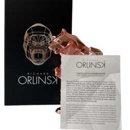 Richard Orlinski Bear Spirit Sculpture Pink Gold Resin Limited Edition - thumbnail 3