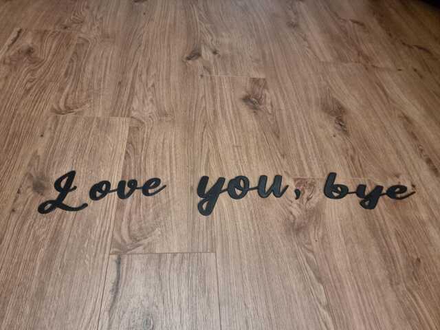 Love You, Bye - Wall Decor, Quirky Home Interior Gift, Door Decoration - image 1