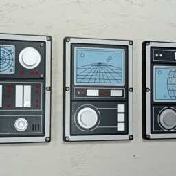 3D Sci-Fi Control Panel Wall Art Laser-Cut Mdf & Acrylic, Futuristic Decor - thumbnail 2