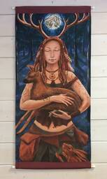 Lady Of The Wildwood Fabric Wall Hanging Designed By Wendy Andrew