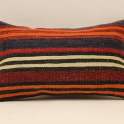 Decorative Throw Pillow, 12x20 Pillow Cover, Bohemian Kilim Handwoven Turkish Pillow, Sofa Pillow, Cushion Cover 4Oef-617 - thumbnail 2