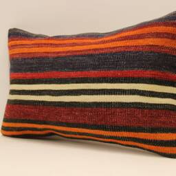 Decorative Throw Pillow, 12x20 Pillow Cover, Bohemian Kilim Handwoven Turkish Pillow, Sofa Pillow, Cushion Cover 4Oef-617 - thumbnail 3