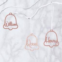 Personalised Jingle Bell Metallic Christmas Decoration - thumbnail 3
