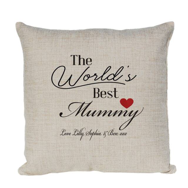 Personalised Cushion Cover, The World's Best Mum, Nan, Grandma - image 1