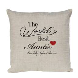 Personalised Cushion Cover, The World's Best Mum, Nan, Grandma - thumbnail 2