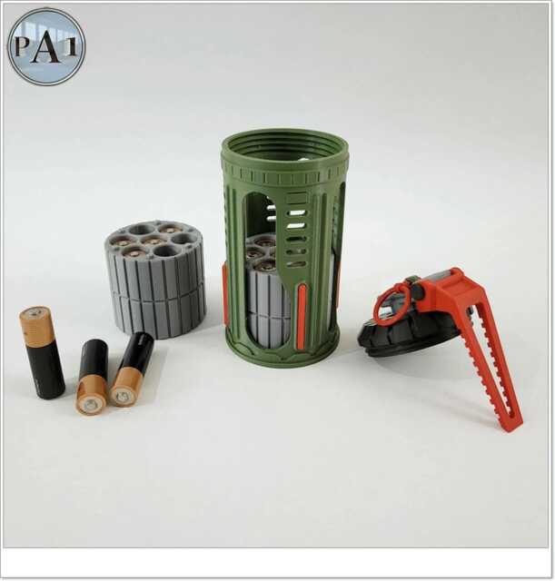 Sci-Fi Grenade - Aa Battery Holder Gamer Desk Tidy Cosplay Prop Gaming Inspired - image 1