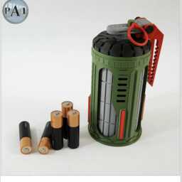 Sci-Fi Grenade - Aa Battery Holder Gamer Desk Tidy Cosplay Prop Gaming Inspired - thumbnail 3