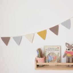 Bunting Garland, Nursery Bunting, Scandinavian Decor, Newborn Room Wall Baby Boy Decoration, Playroom Decoration