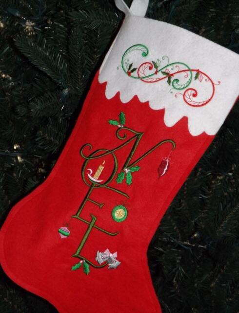 Noel Felt Christmas Stocking/ Personalized Stocking - image 1