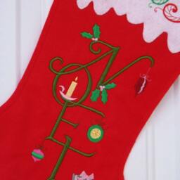 Noel Felt Christmas Stocking/ Personalized Stocking - thumbnail 2