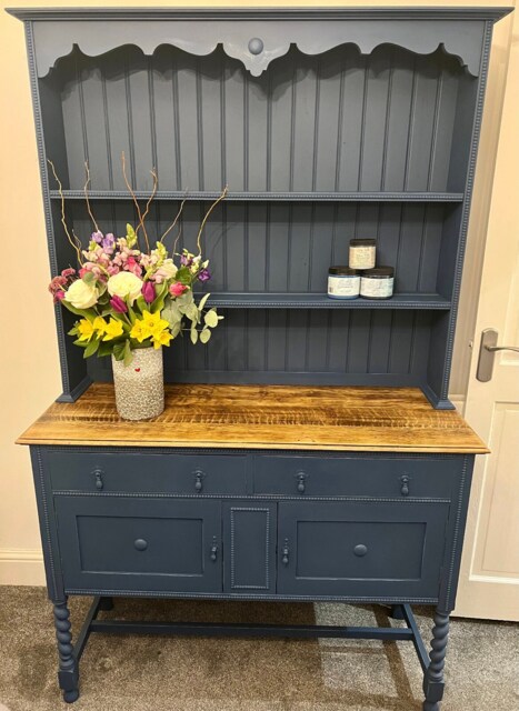 Sold Welsh Dresser - Shabby Chic, Upcycled, Distressed, Annie Sloan, Farrow & Ball, Dixie Belle, Country Living/Dining Room, Blue - image 1