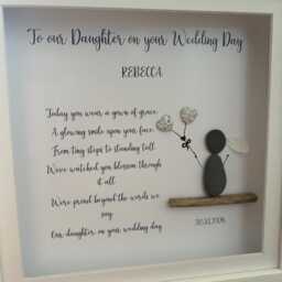 Daughter On Your Wedding Day Keepsake, Gift For Daughter, Present From Parents, Personalised Bride, Wall Decor - thumbnail 2