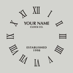 "Classy Clock Vinyl Wall Decal - Personalized With Your Name & " - thumbnail 2