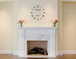 "Classy Clock Vinyl Wall Decal - Personalized With Your Name & "