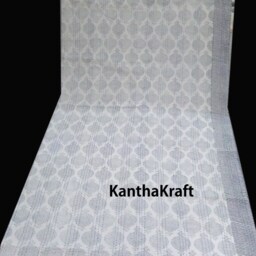 Handblock Ajrak Quality Quilt Blanket Queen/King Size Kantha Indian Cotton Hand Stitched Bedspread Bohemian - thumbnail 4