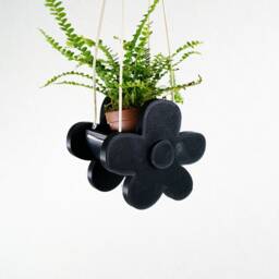 Set Of 3 Indoor Hanging Planter, Daisy Flower Pot, Unique Gift, 3D Printed Cute Aesthetic, Retro Home Decor, Wall Planter Boho - thumbnail 3