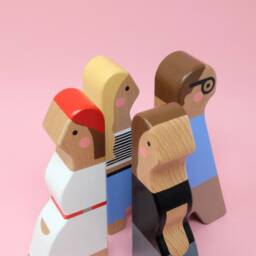 Custom Wooden Family Dolls Personalized Keepsake Gift - thumbnail 2