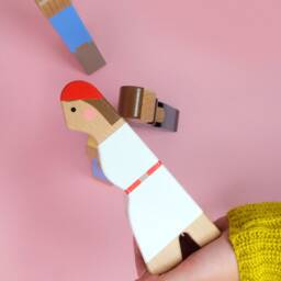 Custom Wooden Family Dolls Personalized Keepsake Gift - thumbnail 3