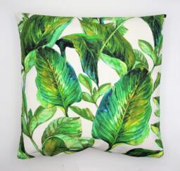 Monstera Cushion Cover, 45 X cm/18 Inches, Tropical Leaves Green Easter Gift, Christmas Gift - thumbnail 1