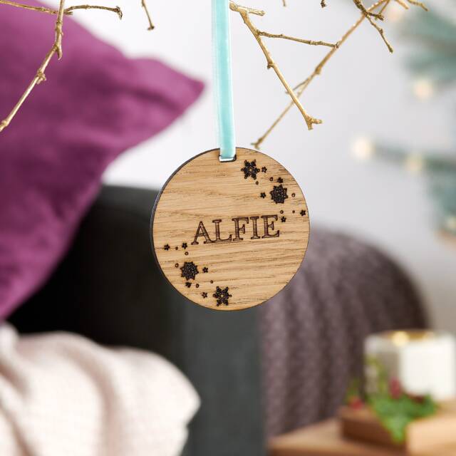 Personalised Snowflake Christmas Decoration - image 1
