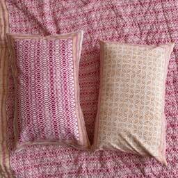 Hand Block Print Queen Quilt Indian Kantha Cotton Bedspread - thumbnail 4