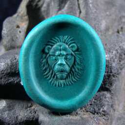 Intaglio Black Onyx Handmade Engraving. Lion. Unique - thumbnail 4
