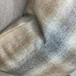 100% Wool Sekers Fabric Highland Check - Handmade Cushion Cover Contemporary Countryside Home Decor Double Sided Size 18 - thumbnail 2