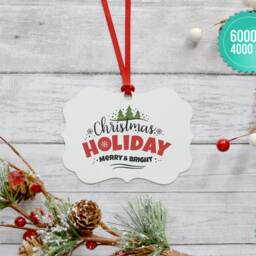 Benelux Aluminum Christmas Ornament Mockup - High Quality Digital Download - thumbnail 2