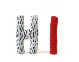 Hi Letters Knit Pillow - Lambswool Plush - thumbnail 1