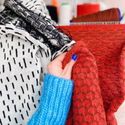 Hi Letters Knit Pillow - Lambswool Plush - thumbnail 2