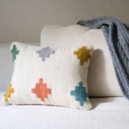 Pastel Tiles Handmade Kilim Throw Pillow Cover Southwestern Mothersday Gift 16x16 18x18 20x20 16x26 Decorative Pillowcases Colorful - thumbnail 1