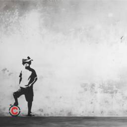 Banksy Copyright Boy Stencil Reusable Wall Art Decor - thumbnail 2