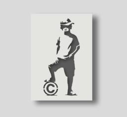Banksy Copyright Boy Stencil Reusable Wall Art Decor - thumbnail 1