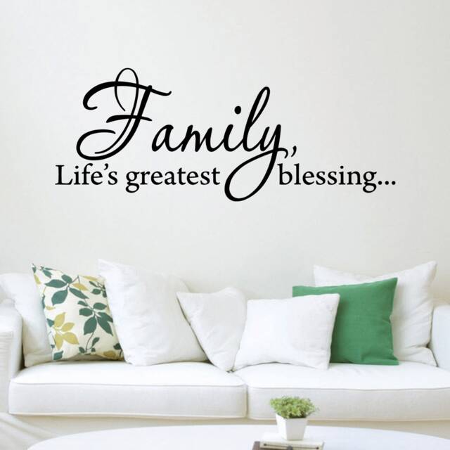 Family, Life's Greatest Blessing Wall Decal Inspirational Quote Family Art Vwaq-2789 - image 1