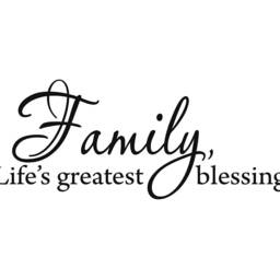 Family, Life's Greatest Blessing Wall Decal Inspirational Quote Family Art Vwaq-2789 - thumbnail 3