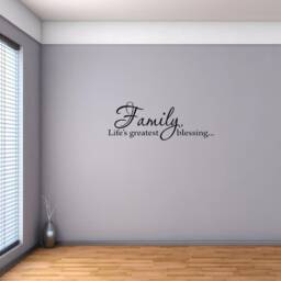 Family, Life's Greatest Blessing Wall Decal Inspirational Quote Family Art Vwaq-2789 - thumbnail 2