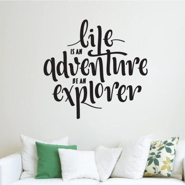 Life Is An Adventure Wall Decal Motivation Decor Be Explorer Quote Sticker Inspirational Art Vinyl Good Home Decoration Gift Idea - image 1
