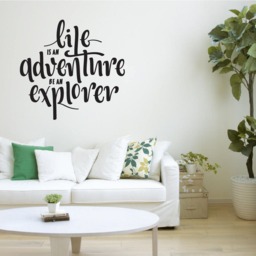 Life Is An Adventure Wall Decal Motivation Decor Be Explorer Quote Sticker Inspirational Art Vinyl Good Home Decoration Gift Idea - thumbnail 2